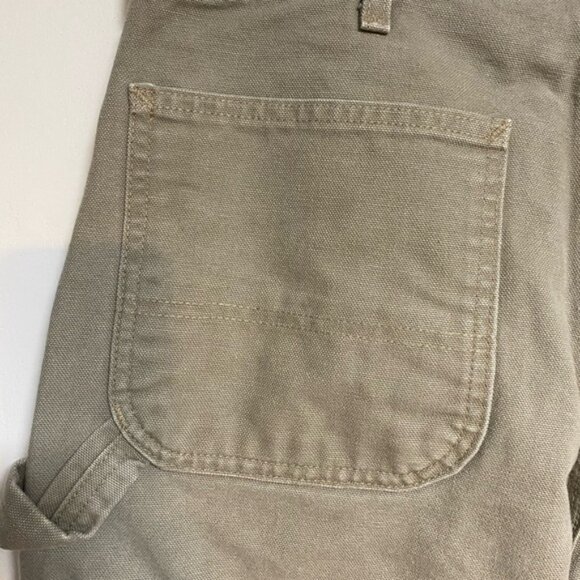 Carhartt B11 Original Dungaree Work Pants 32x32 — Khaki Duck Canvas Utility - Picture 7 of 10